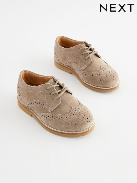 Песочно-коричневый - Smart Leather Brogue Shoes (N43545) | €8 - €9