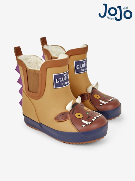 JoJo Maman Bébé Brown Kids' The Gruffalo Cosy Lined Ankle Wellies (N43943) | €21 - €21.50