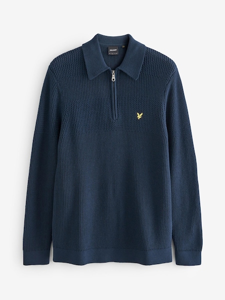 Lyle & Scott Textured Polo Heavy Knitted Jumper (N44008) | €66