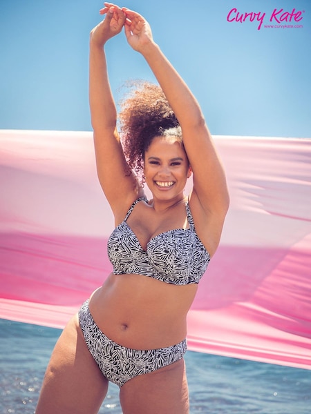 Curvy Kate Print Sundown Classic Black Briefs (N44082) | €13