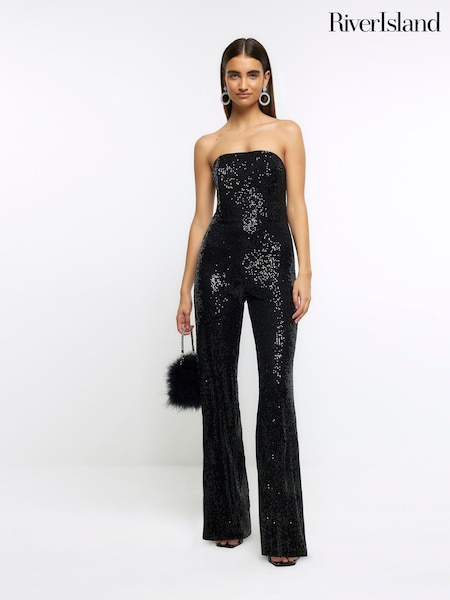 River Island Sequin Bandeau Jumpsuit (N44392) | €24