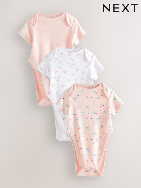 Rosa - Hip Dysplasia Short Sleeve 100% Cotton Bodysuits 3 Pack (N44441) | 18 € - 21 €