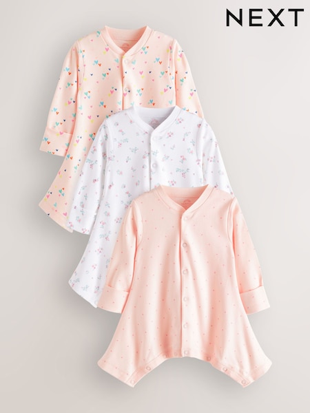 Pink - Baby Hip Dysplasia 100% Cotton Sleepsuits 3 Pack (0-3yrs) (N44461) | 37 € - 40 €