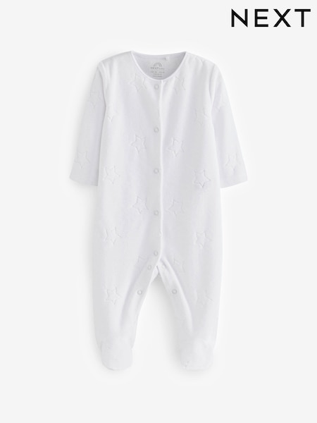 White Star Velour Baby Sleepsuit (0mths-2yrs) (N44487) | € 11 - € 14