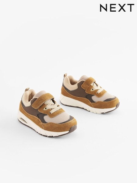 Neutral Elastic Lace Trainers (N44506) | AED81 - AED88