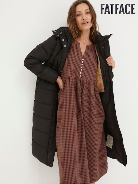 FatFace Black Harley Long Puffer Coat (N44518) | €108
