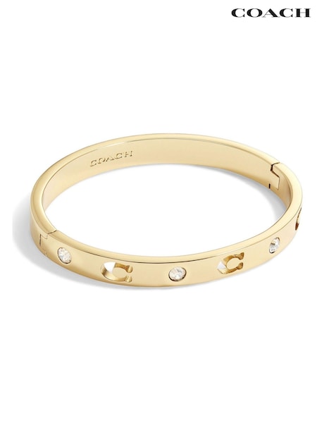 金色 - COACH Signature Stone Bangle Bracelet (N44542) | NT$3,500