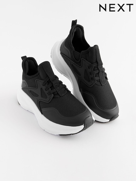 Black Elastic Lace Trainers (N44653) | €13 - €20