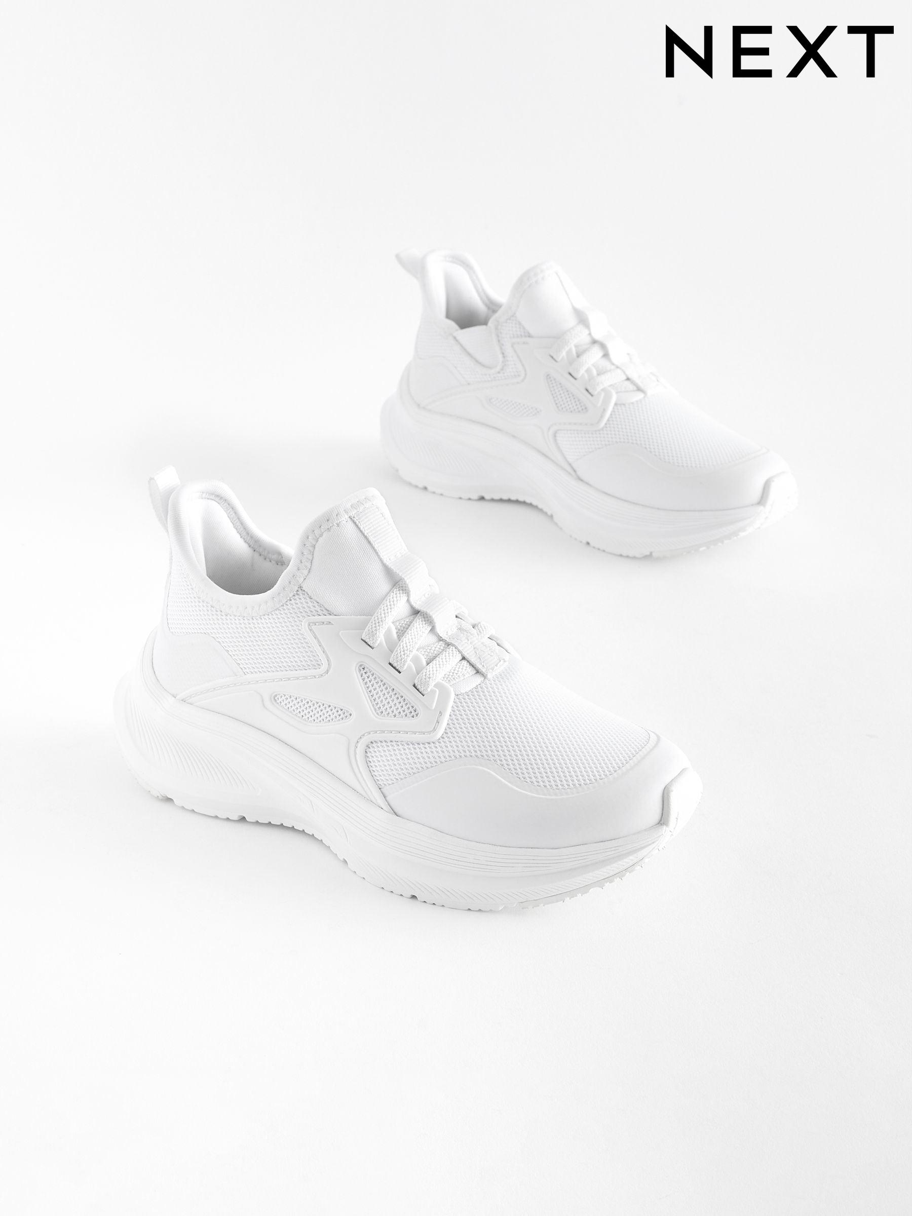 Nike girls trainers white hot sale