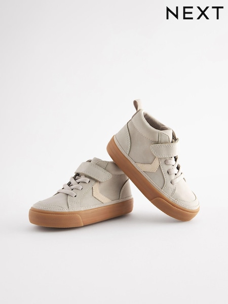 Neutral Standard Fit (F) Elastic Lace Touch Fastening Chevron Boots (N44656) | €11 - €13