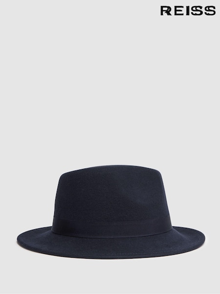 Marineblau - Reiss Ally Fedora-Hut aus Wolle (N44707) | 104 €