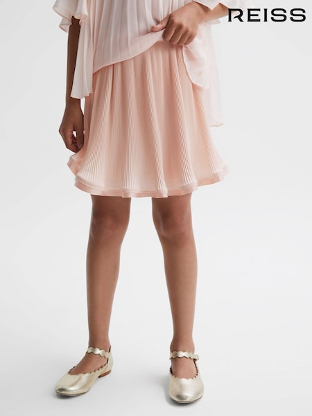 Reiss Violet Pleated Satin Trim Skirt (N44720) | €79