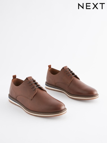 Rjava - Leather Wedge Derby Shoes (N44796) | € 28