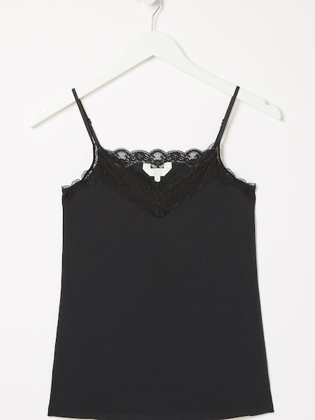 FatFace Black V-Neck Lace Vest (N44865) | €12.50