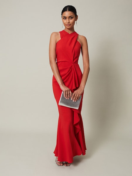 Phase Eight Red Pamela Ruffled Maxi Dress (N45061) | €173