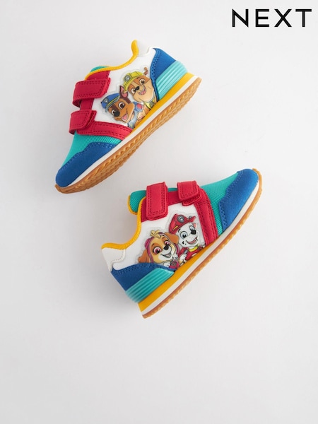 Paw Patrol Blue Colourblock Standard Fit (F) Double Strap Trainers (N45078) | €16