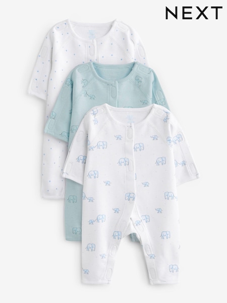 Azul - Premature Baby Sleepsuits 3 Pack (0-0mths) (N45114) | 25 €