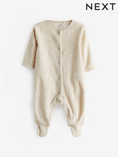 Oatmeal Bear - Baby Teddy Bear Textured Sleepsuit (0mths-3yrs) (N45124) | 59 LEI - 69 LEI