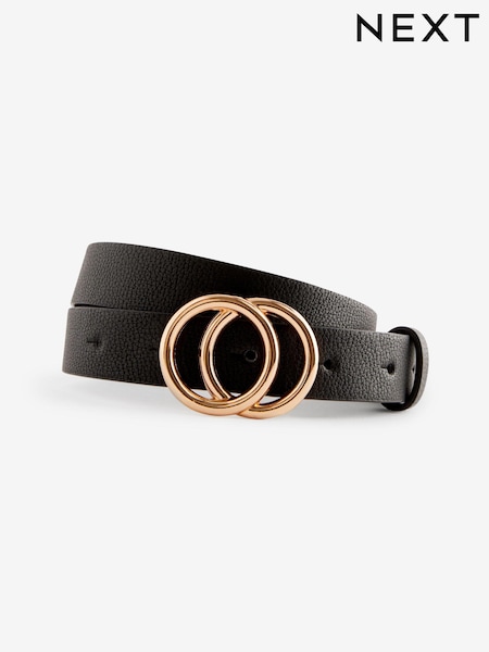 Musta - Black Belt with Gold Buckle Detail (N45347) | €9 - €11