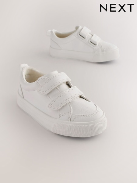أبيض - Two Strap Touch Fastening Trainers (N45363) | ‏74 ر.ق. - ‏94 ر.ق.