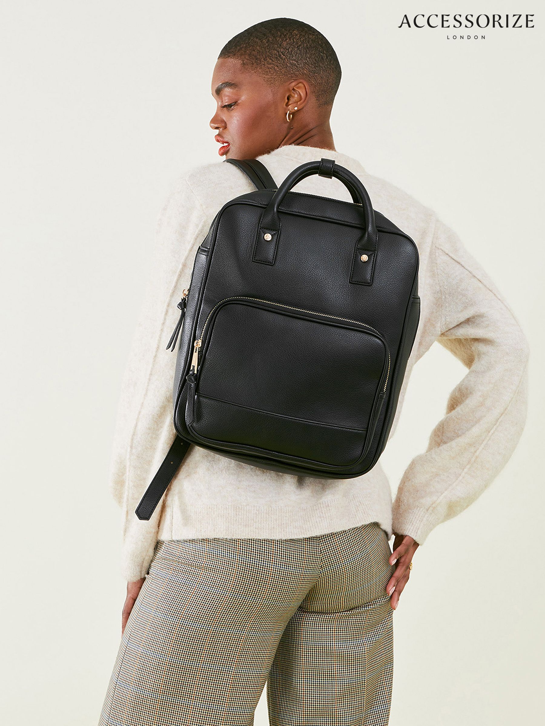 Next black backpack hot sale