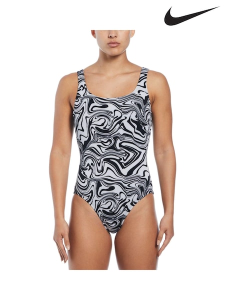Nike Black Nike Swim Swirl Swimsuit (N45889) | LEI 178