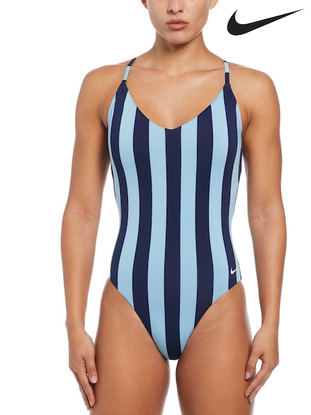 Nike Swim Blue Statement Stripe Swimsuit (N45903) | €26