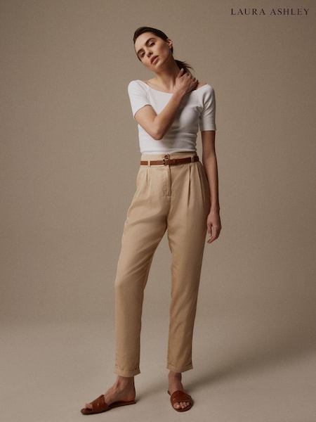 Laura Ashley Stone Laura Ashley Tapered Trouser and Belt Set (N46120) | €22