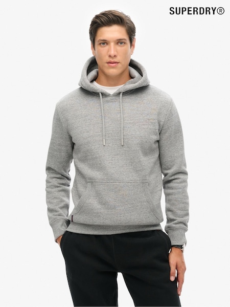 Superdry Grey Essential Slim Fit Logo Hoodie (N46214) | R$ 545