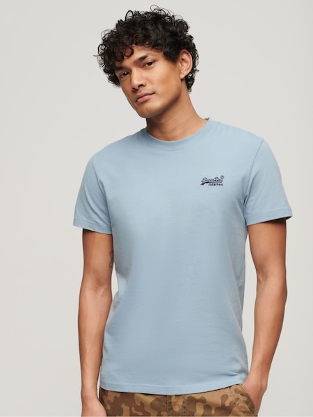 Superdry Light Blue Vintage Embroidered 100% Cotton T-Shirt (N46347) | €14