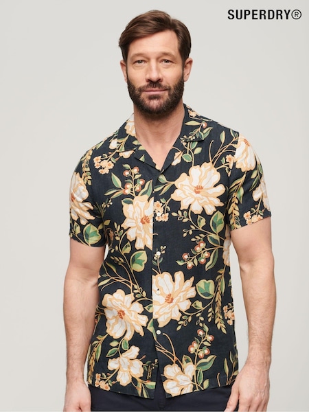 Superdry 100% Cotton Short Sleeve Hawaiian Printed Shirt (N46398) | 240 LEI