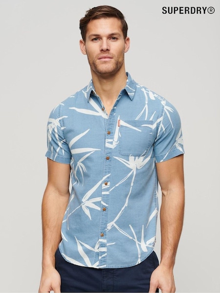 Superdry 100% Cotton Vintage Loom Short Sleeved Shirt (N46399) | 180 LEI
