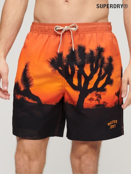 Superdry Orange Photographic 17” Swim Shorts (N46404) | €21.50