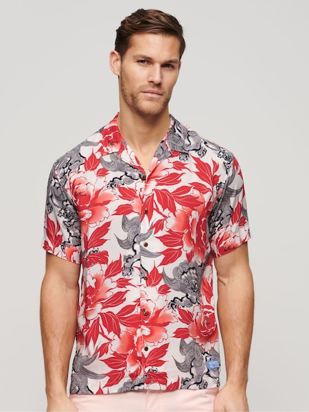 Superdry Short Sleeve Hawaiian 100% Cotton Printed Shirt (N46450) | 200 LEI