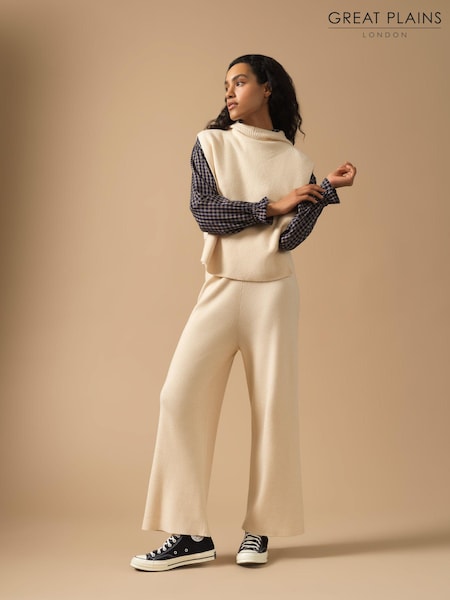 Great Plains White Winter Comfort Knit Trousers (N46477) | €50