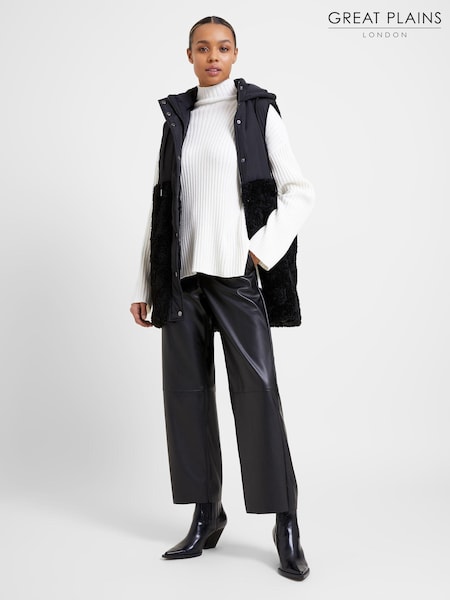 Great Plains Black Recycled Modern Sleeveless Puffa Jacket (N46484) | €51
