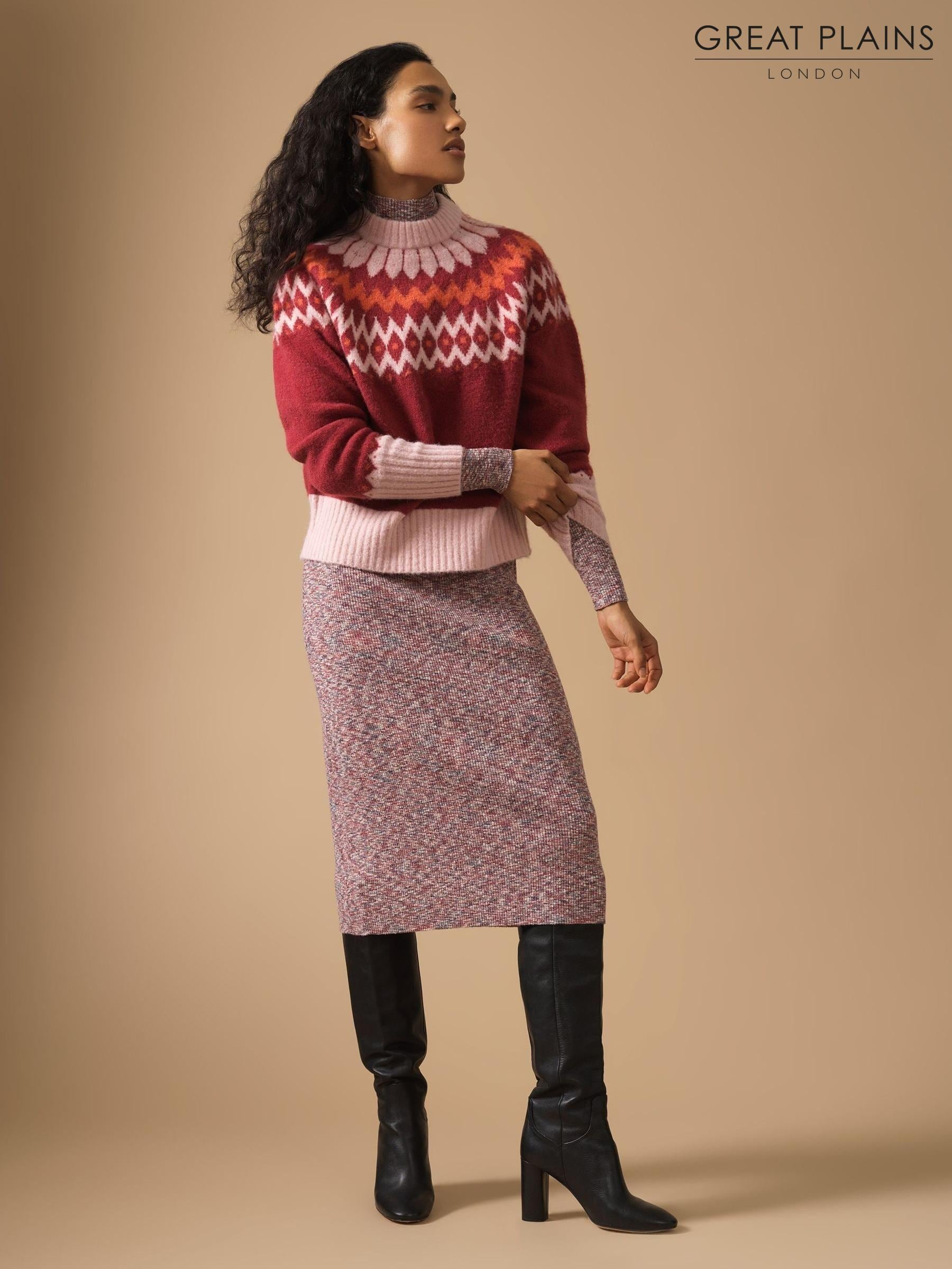 Jumpers Great Plains Red Long Sleeve Knitwear Next Luxembourg