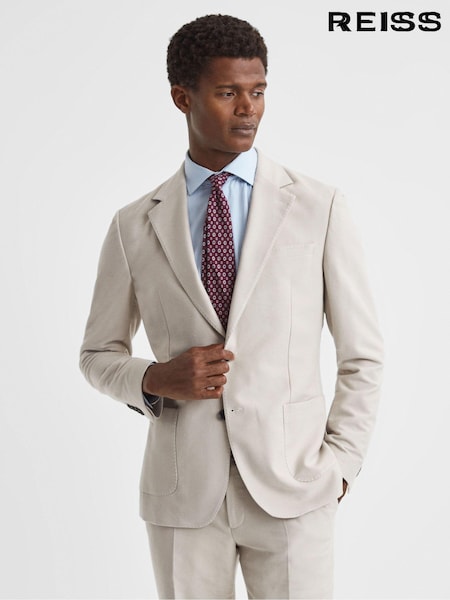 Reiss Stone Grove Slim Fit Single Breasted Moleskin Blazer (N46558) | €499