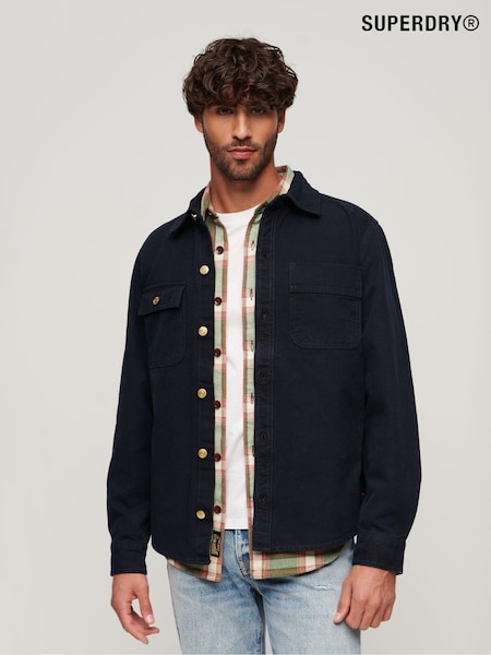 Superdry Blue Surplus Canvas Overshirt (N46683) | €38