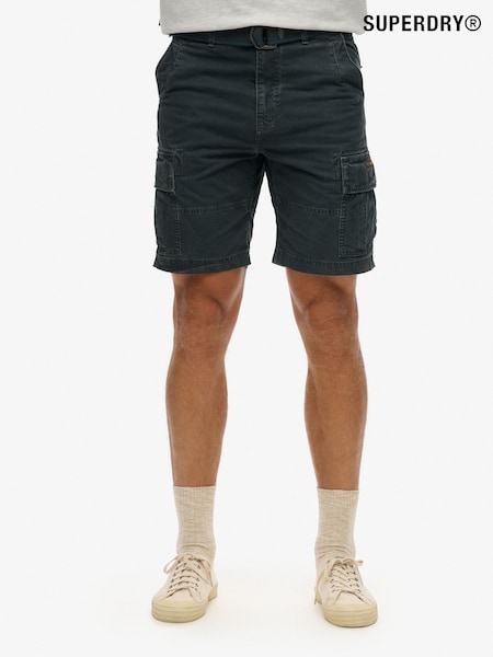 Sininen - Superdry Heavy Cargo 100% Cotton Shorts (N46693) | €87