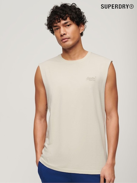 Superdry White 100% Cotton Essential Logo Tank (N46706) | €12