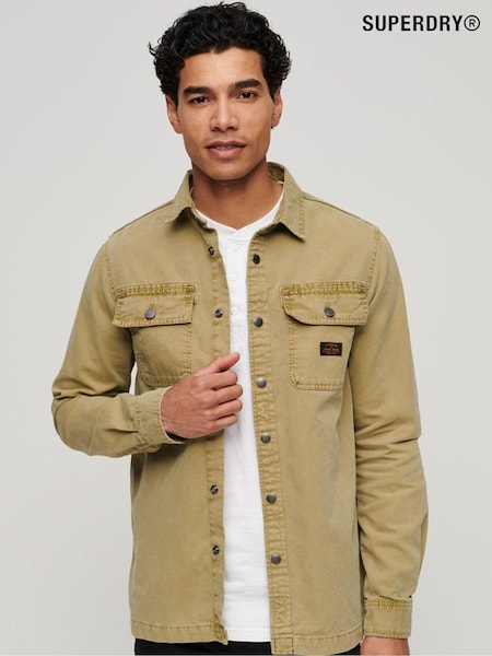 Superdry Green Canvas Workwear Overshirt (N46772) | €46
