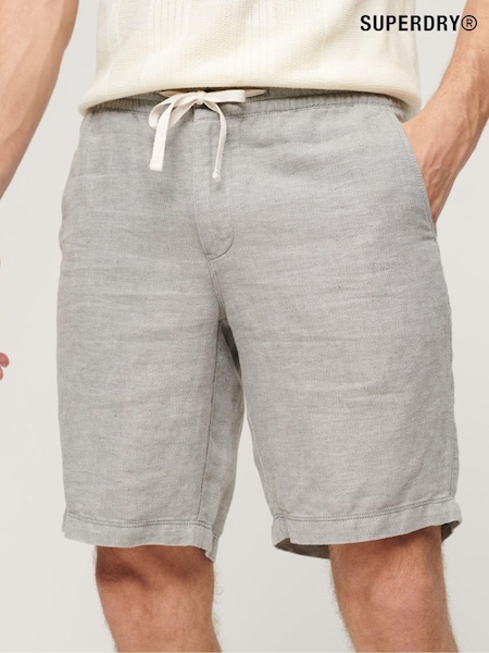 Superdry Grey Drawstring Linen Shorts (N46820) | €21