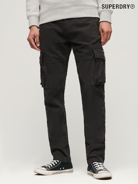 Superdry Black 100% Cotton Core Cargo Trousers (N46825) | 161 QAR