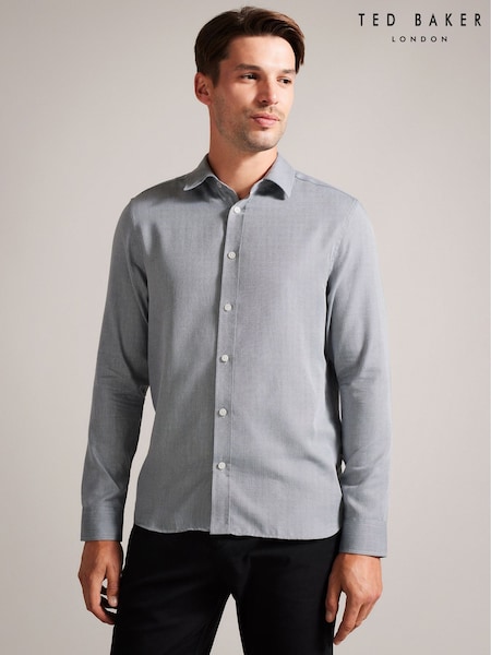Ted Baker Grey Crotone Herringbone Shirt (N46887) | €57