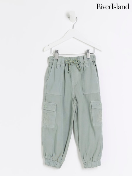 River Island Green Mini Girls Cargo Trousers (N47194) | €8