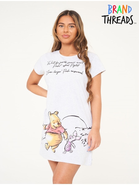 Brand Threads White Disney Winnie the Pooh Ladies Nightie (N47281) | €29