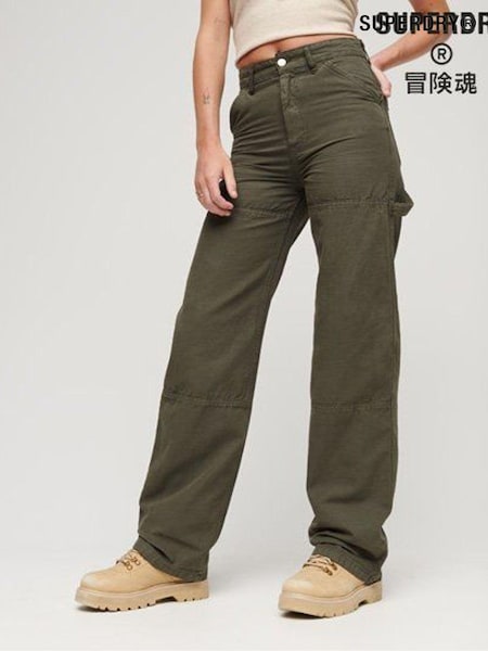 Grün - Superdry Weite Carpenter-Hose (N47316) | 46 €