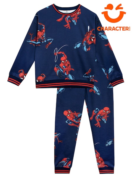 Character Blue Spiderman 100% Cotton Sweatshirt & Joggers Set (N47368) | €33