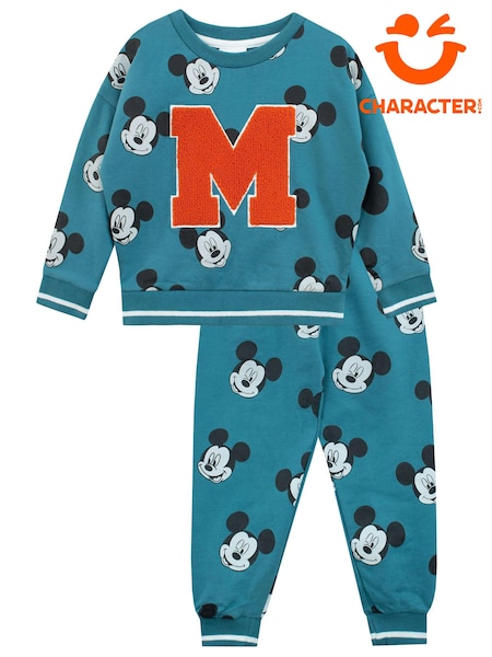Character Blue 100% Cotton Mickey Mouse Sweatshirt & Joggers Set (N47370) | €30